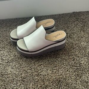 New - Naked Feet Flow Platform Sandal. Color - Mist